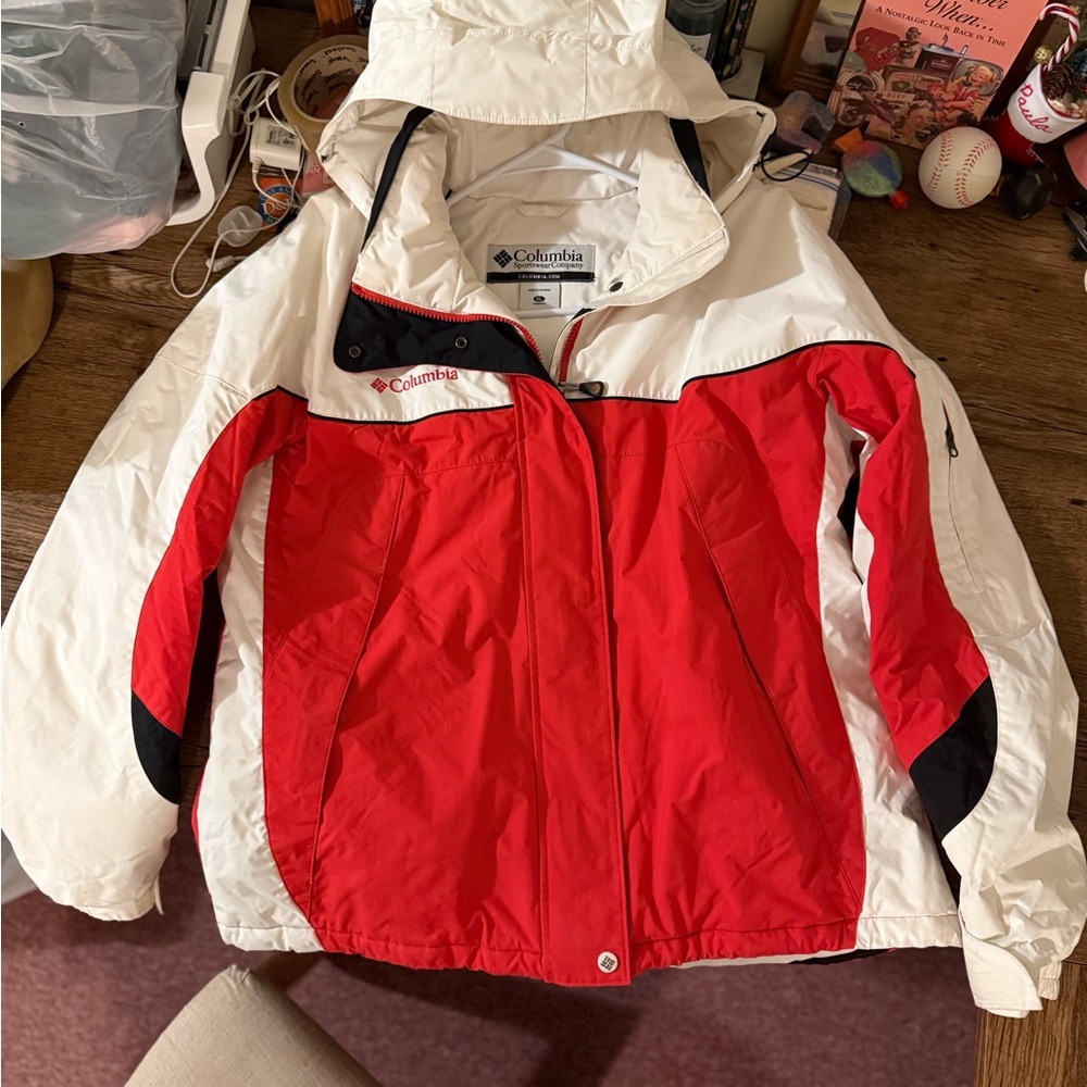 Columbia Red and White Jacket